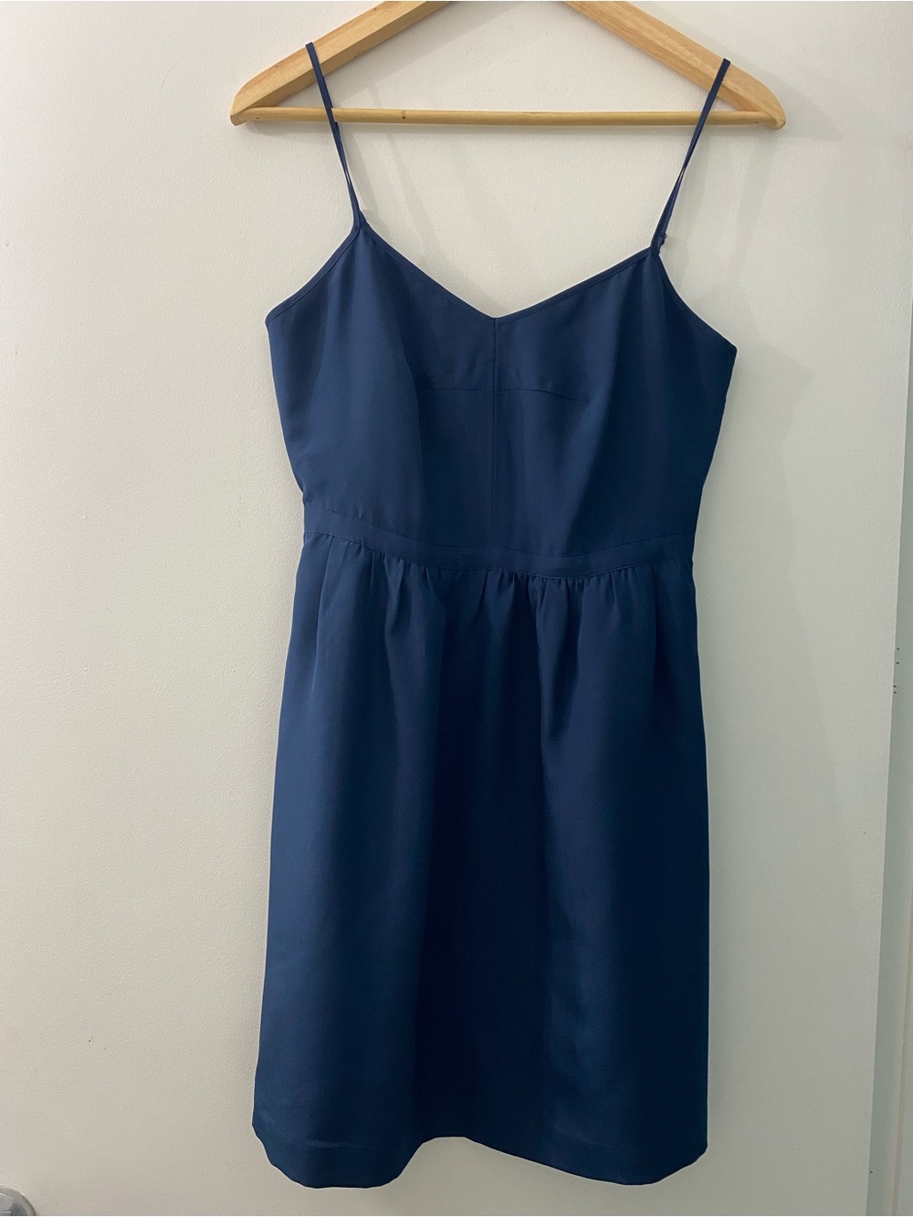 J Crew Factory - Navy Spaghetti Strap A-Line Dress